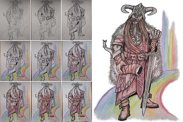 Heimdall &ndash; W&auml;chter der G&ouml:tter &ndash; vom Entwurf bis zum fertigen Bild