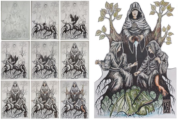 Die Nornen &ndash; vom Entwurf bis zum fertigen Bild