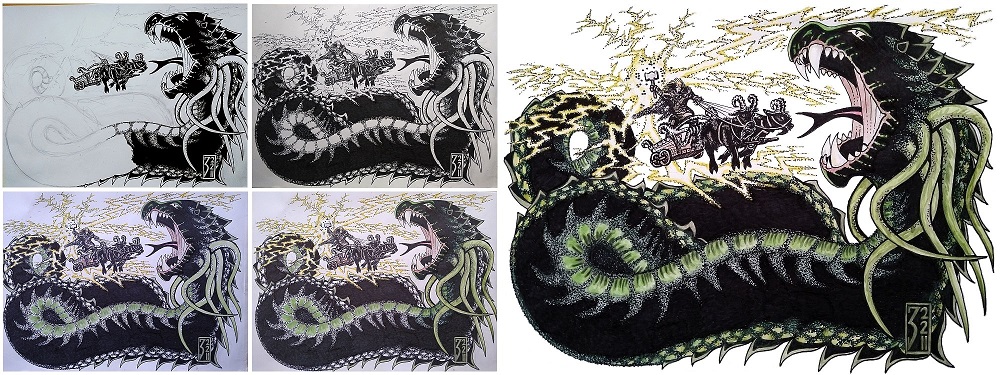 Thor im Kampf gegen die Midgardschlange