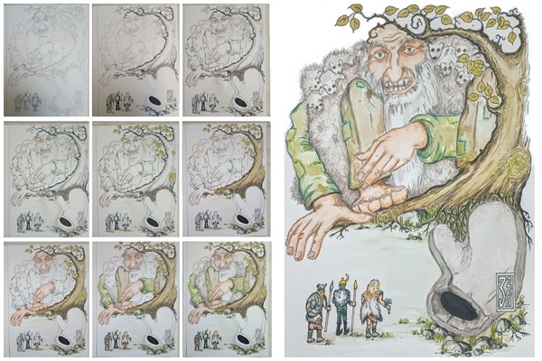 Thor und die Riesen &ndash; vom Entwurf bis zum fertigen Bild